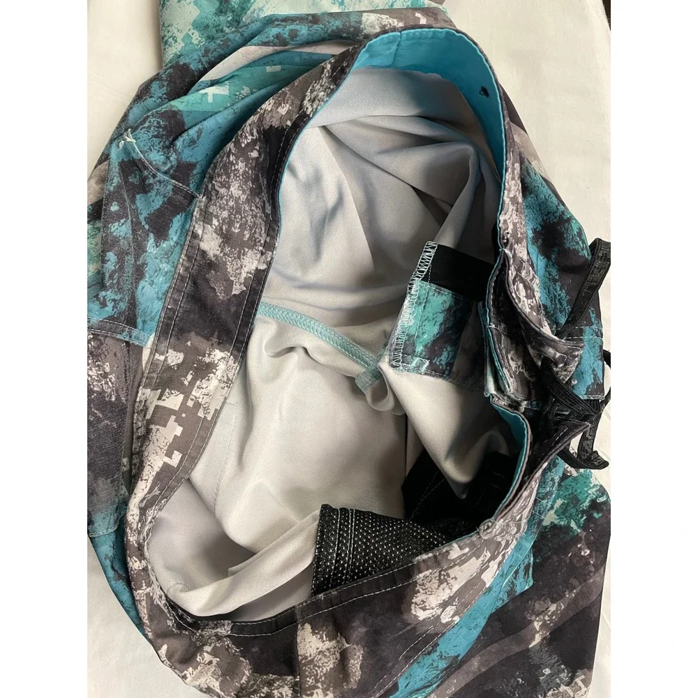Pelagic Mens Argonaut Reefer Boardshorts Blue Grey Camo Striped Performance‎ 30